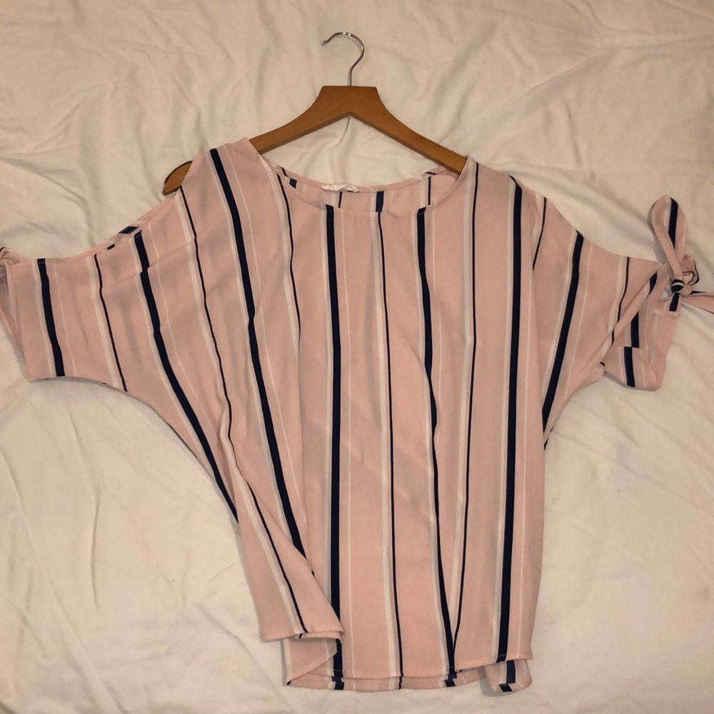 Striped light pink  blouse